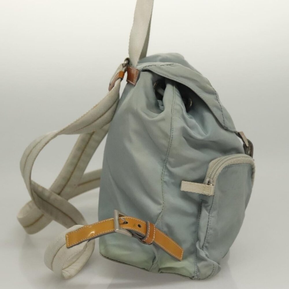 PRADA Backpack Nylon Light Blue Silver Auth - Picture 5 of 16
